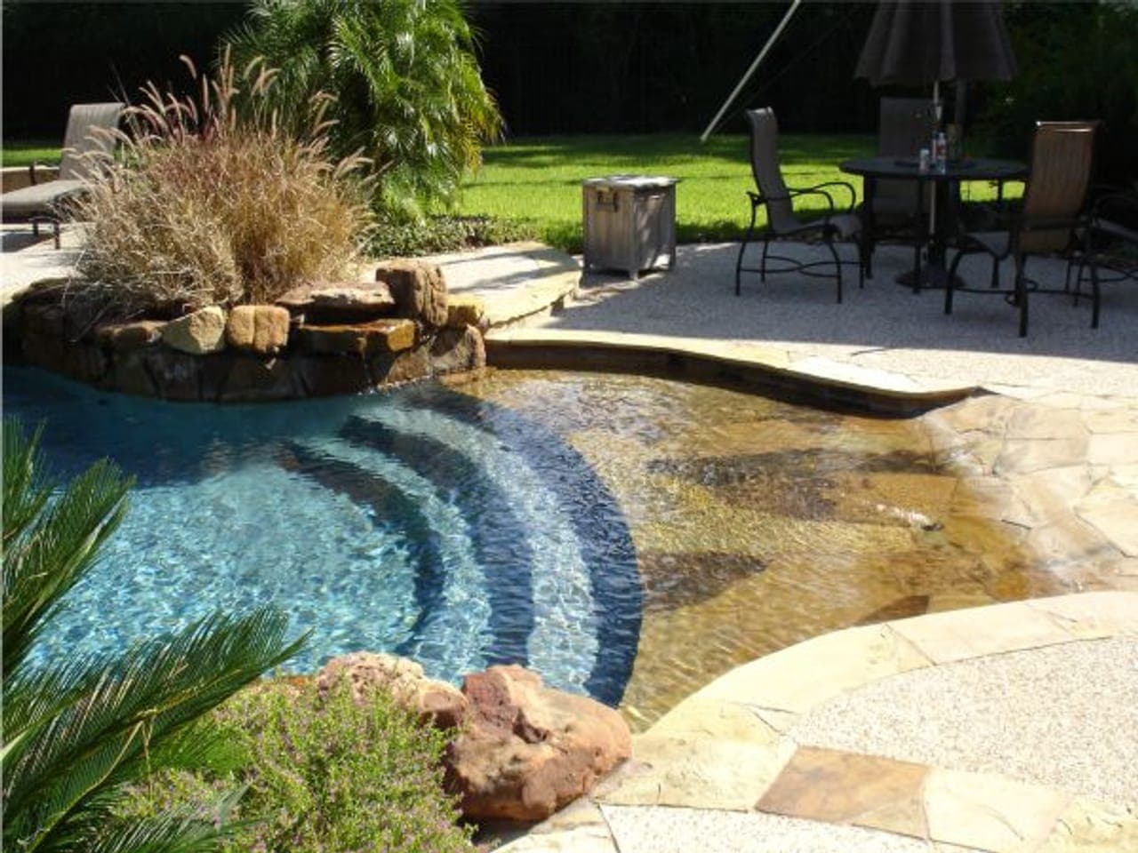 Caribbean-style beach entry pool