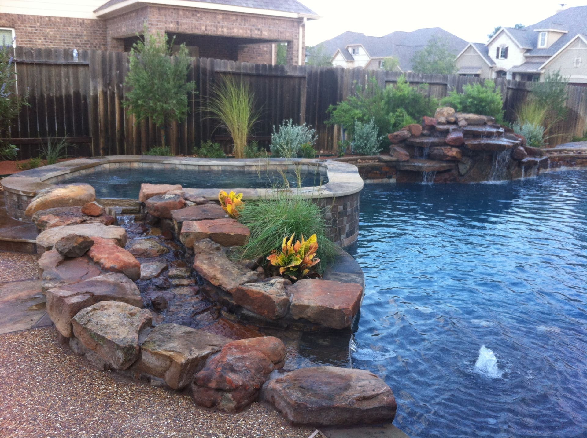 Premier custom home pool build by Houston Cool Pools