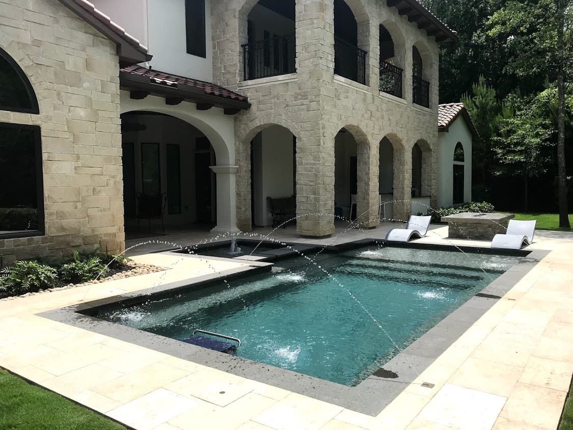 Modern geometric custom pool design