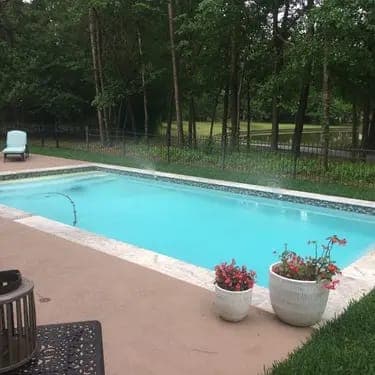 Geometric pool by Houston Cool Pools - rectangular lap pool