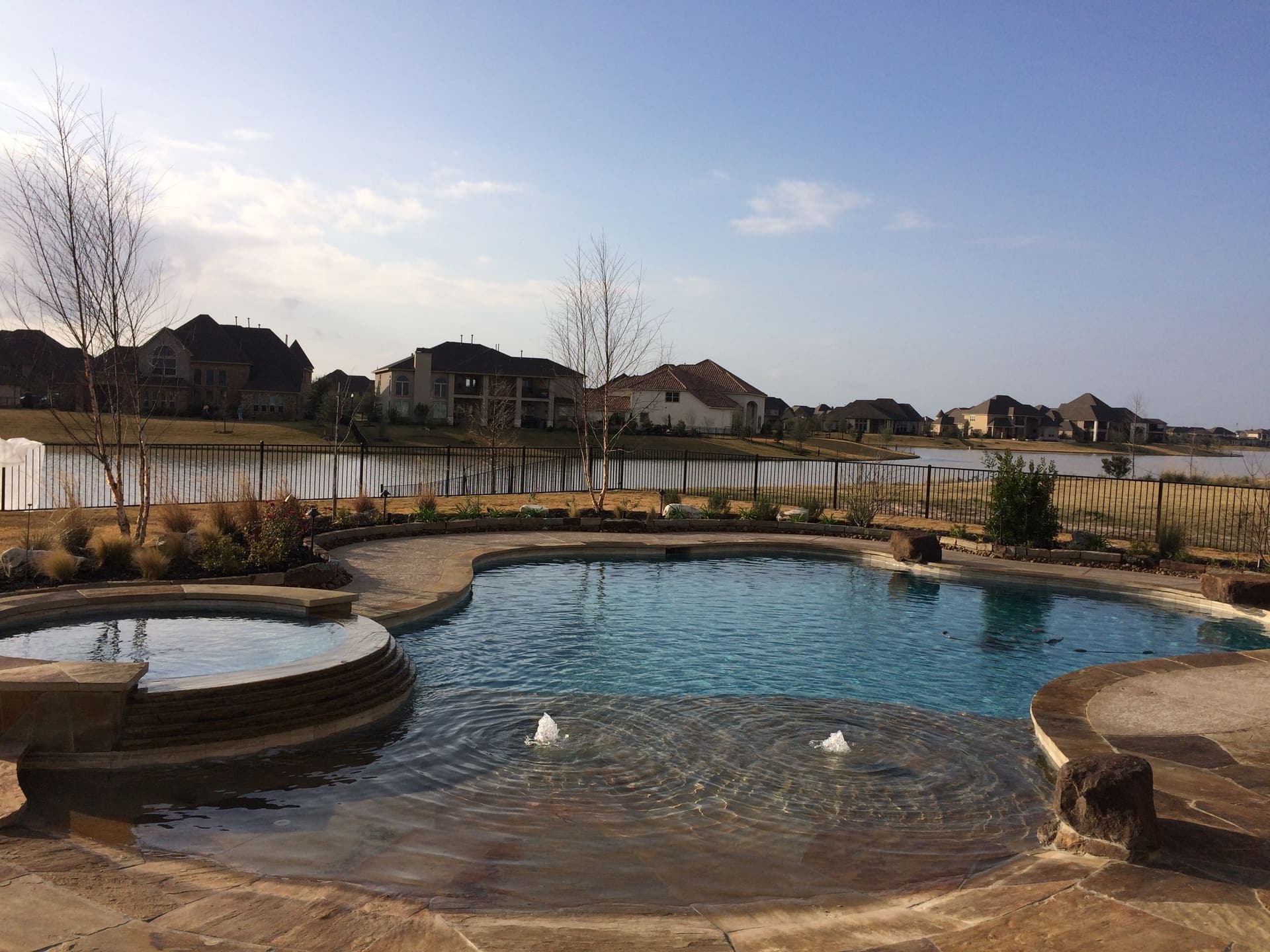 Custom pool and outdoor living space