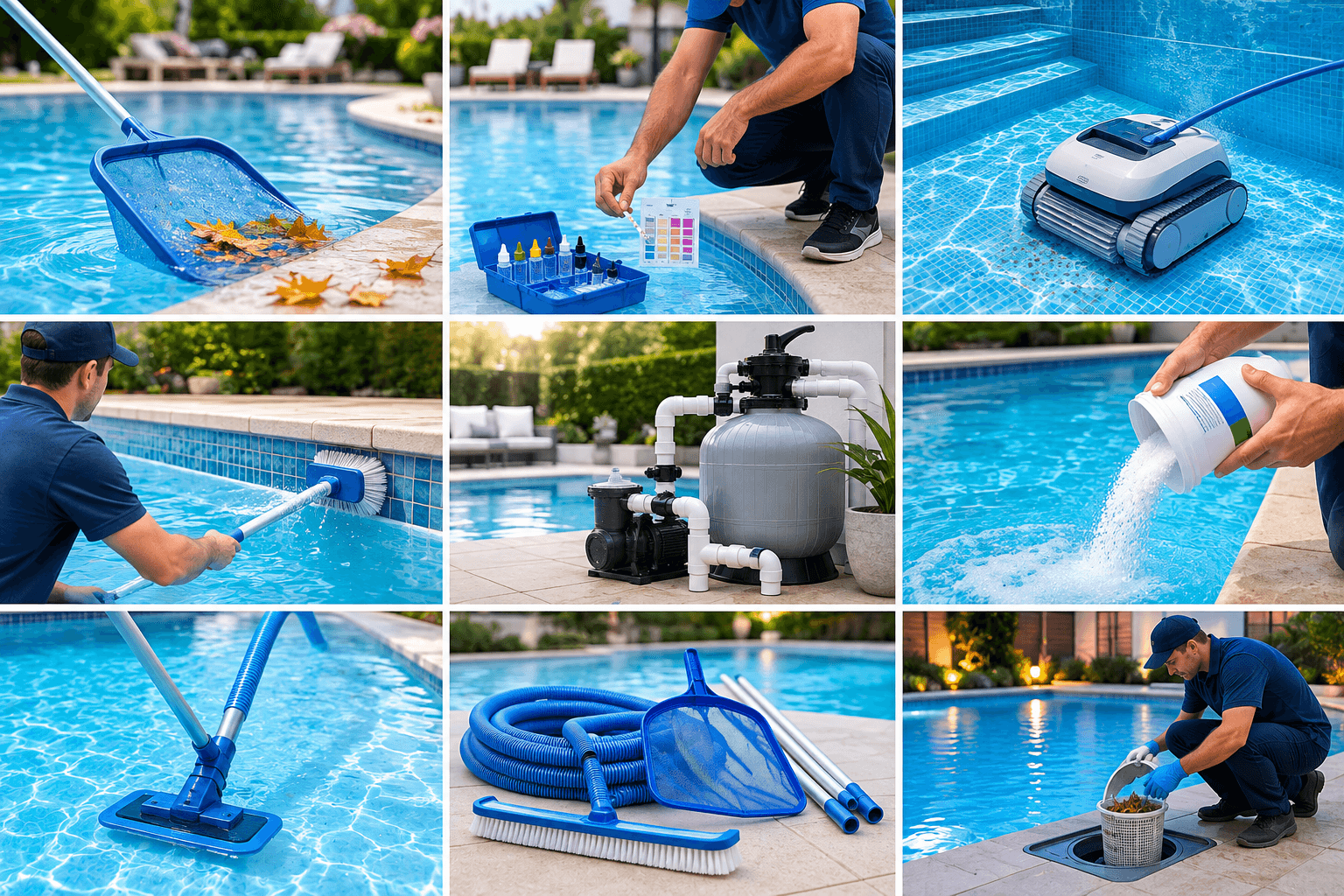 Pool equipment maintained by Houston Cool Pools
