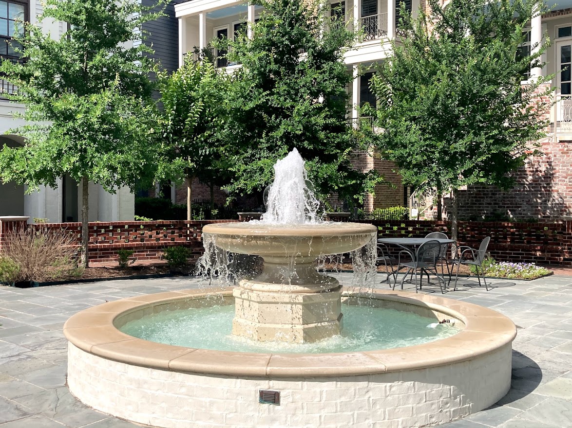 Commercial courtyard fountain by Houston Cool Pools