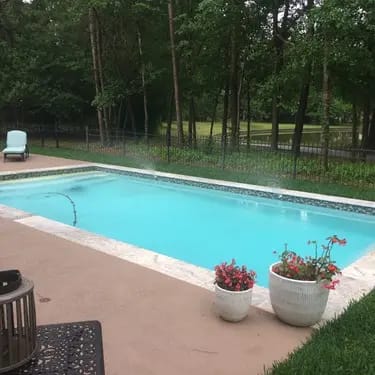 Geometric pool by Houston Cool Pools - rectangular lap pool